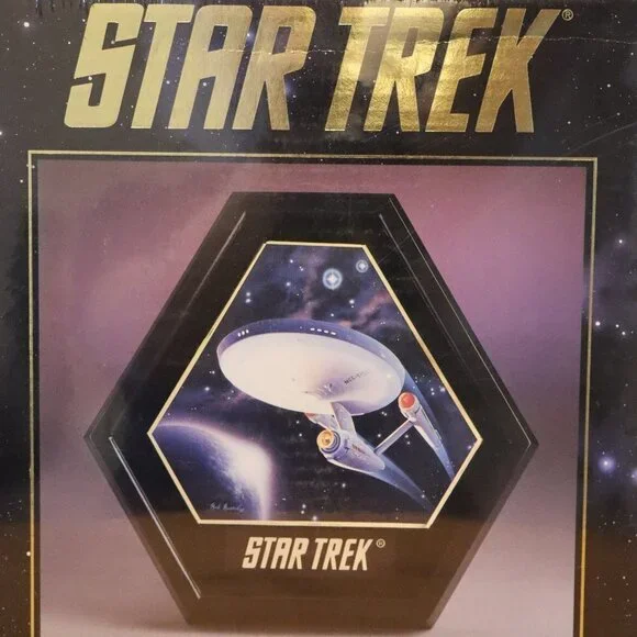 Star Trek Porcelain Plaque, first edition "Voyage of the Starship Enterprise"